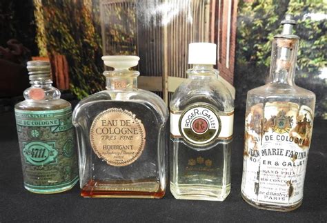 Lot - Four Antique French Colognes - 2 Mostly Full