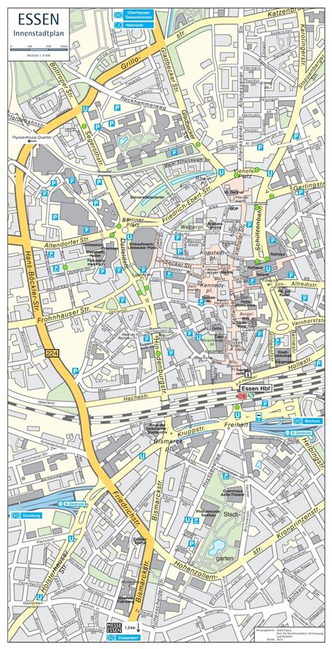 Essen city center map - Ontheworldmap.com