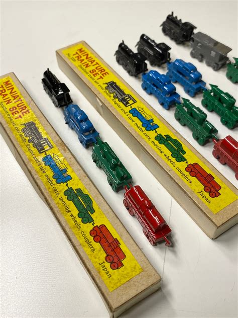 Vintage Miniature Metal Train Set Made in Japan 2 Sets W/ Box - Etsy