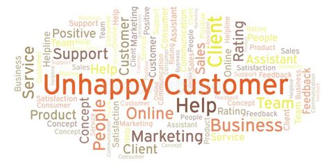 Unhappy Customer Word Cloud. Stock Illustration - Illustration of unhappy, service: 126877207