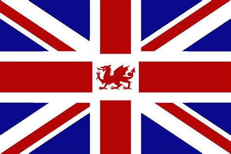 Flag of the UK if Wales was represented : r/vexillology