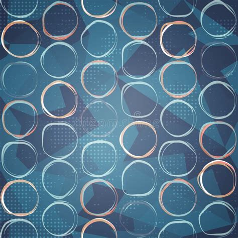 Blue Circle Seamless Pattern Stock Illustration - Illustration of color, decoration: 33251881