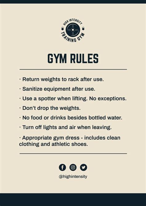 Free Simple High Intensity Training Gym Sign template