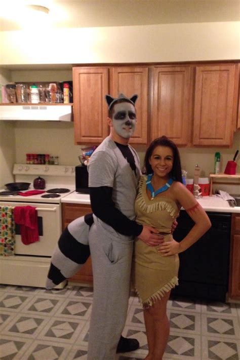 Pocahontas and Meeko … | Couple halloween costumes for adults, Doll ...