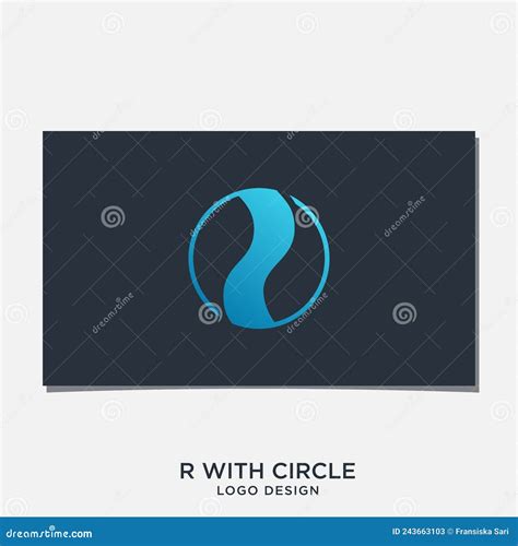 R CIRCLE LOGO stock vector. Illustration of initials - 243663103