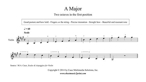 Violin : A Major Scale & Arpeggio - Grade 1 - YouTube