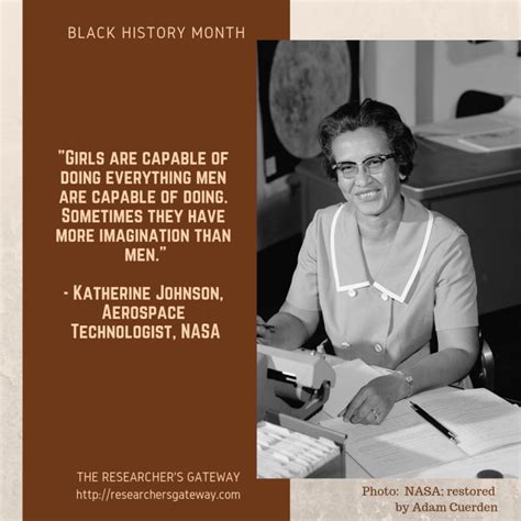 Black History Month - Katherine Johnson - The Researcher's Gateway