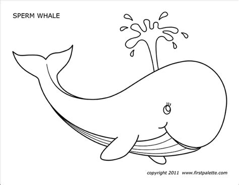 Whale Printable Template