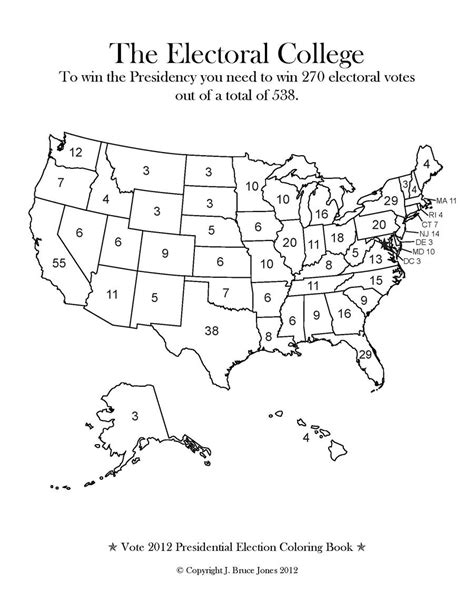 Electoral College Map Interactive Blank