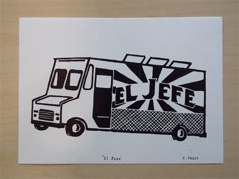 El Jefe Food Truck from the Movie Chef : printmaking