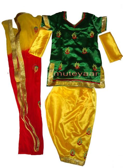 3DG Girl's embroidered Bhangra Costume outfit dance dress !! - www ...