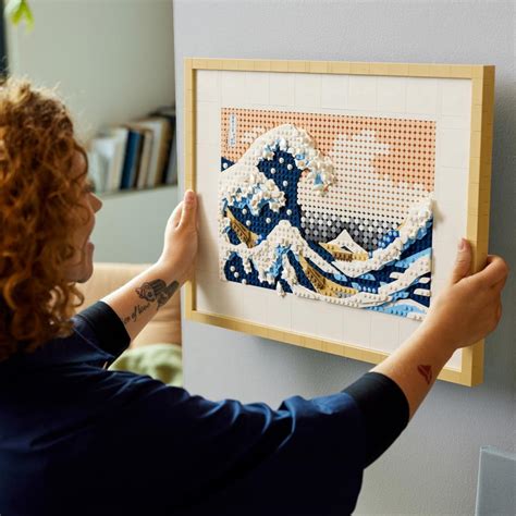 The LEGO Art Hokusai-The Great Wave - Hammacher Schlemmer