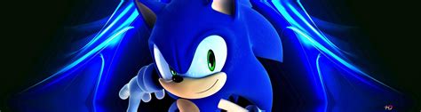 Sonic the hedgehog in blue lights with colorful stance 4K wallpaper ...