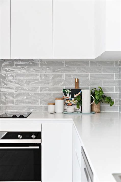 grey textured subway tile | Kitchen remodel, Grey kitchen tiles ...