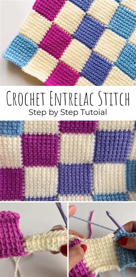 Crochet Entrelac Stitch Tunisian Crochet Blanket, Tunisian Crochet Patterns, Free Crochet ...