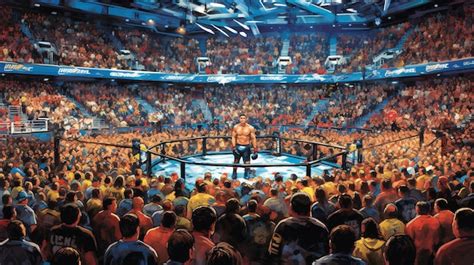 Premium AI Image | A large crowd in a boxing arena