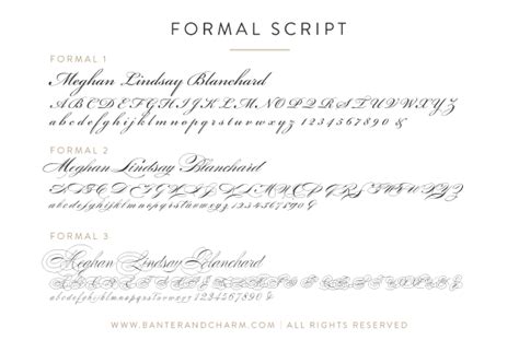 Wedding Stationery Guide: Fonts, Part I - Banter and Charm