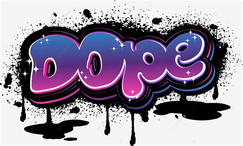 Dope Graffiti Lettering Typography Art Illustration Vector, Dope ...