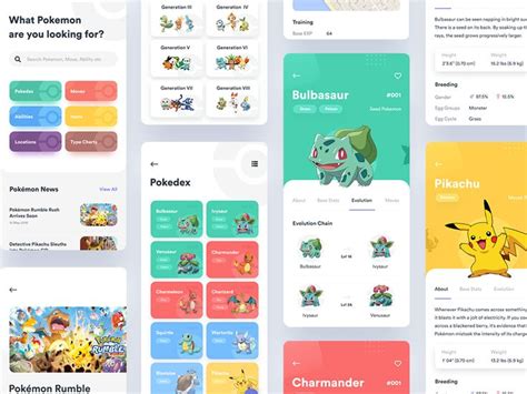 Pokedex App by Saepul Nahwan | Pokedex app, Pokemon app, App design