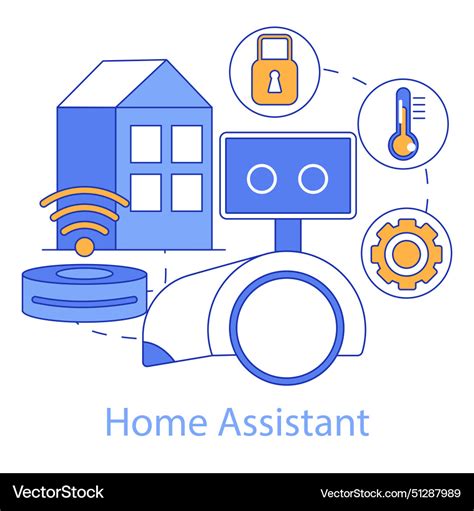 Home assistant concept Royalty Free Vector Image