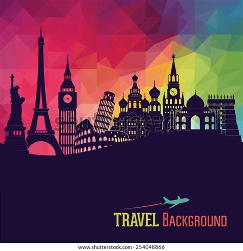 Travel Tourism Background Vector Illustration Stock Vector (Royalty ...