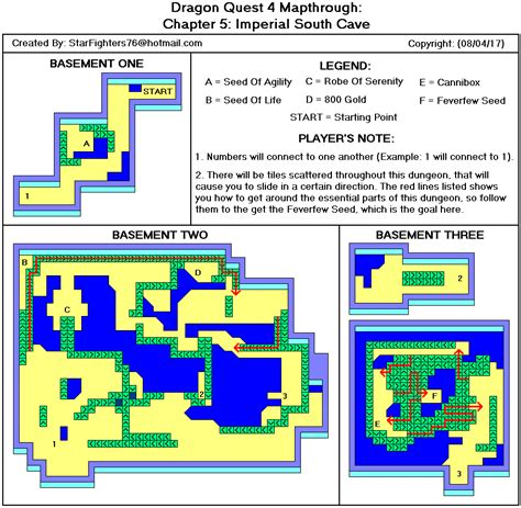 Dragon Quest IV: Chapters of the Chosen C5: Imperial South Cave Map Map ...