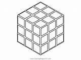 Rubiks Cube Coloring Page  Pages Printable coloring sketch template