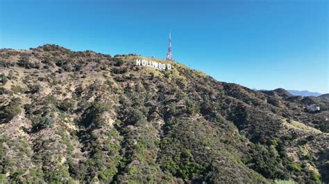 Hollywood Sign at Hollywood in Los Angeles United States. Stock Video ...