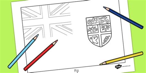 Fiji Flag Colouring Sheet