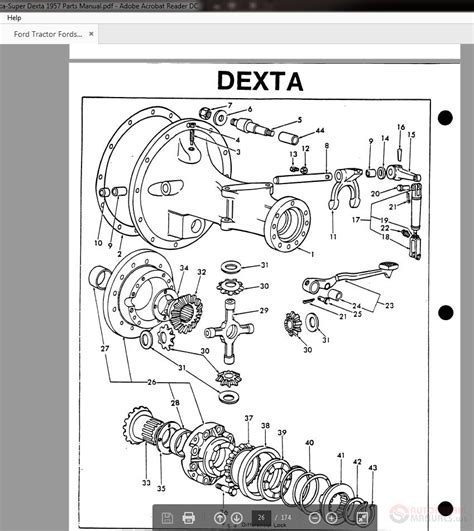 Ford Tractor Fordson Dexta-Super Dexta 1957 Parts Manual | Auto Repair ...