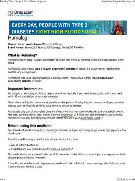 Humalog_ Uses, Dosage & Side Effects - Drugs | Hypoglycemia | Blood Sugar