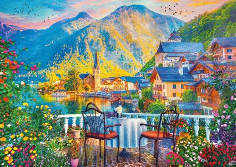 Scenic Hallstatt by Dominic Davison 1000 piece jigsaw puzzle - Asterisk Jigsaw Puzzles
