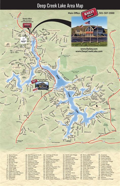 Map of Deep Creek Lake | Railey Realty