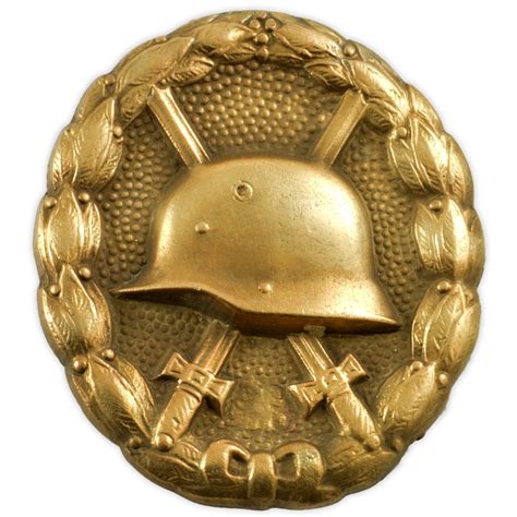 Wound Badge 1918, "Gold" (1st class). WW German military award. COPY in ...