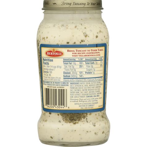 Bertolli Light Alfredo Sauce Nutrition Facts | Besto Blog