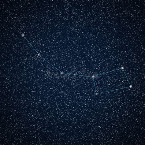 Little Dipper Constellation in Night Sky Stock Illustration - Illustration of north, pole: 96845721