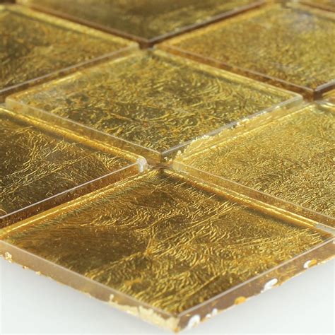 Glass Mosaic Effect Tiles Gold 48x48x4mm | eBay | Mosaic glass, Glass tile, Mosaic tiles