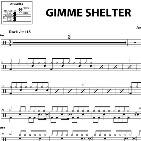 Gimme Shelter - The Rolling Stones - Drum Sheet Music | OnlineDrummer.com