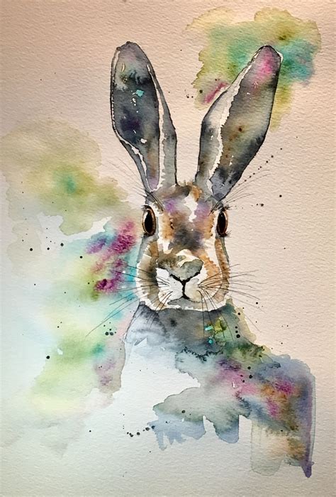 Pin by Kimberlee Ferris on Animal Art | Bunny watercolor, Art painting, Animal paintings