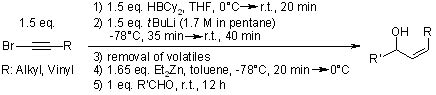 Allylic alcohol synthesis by addition