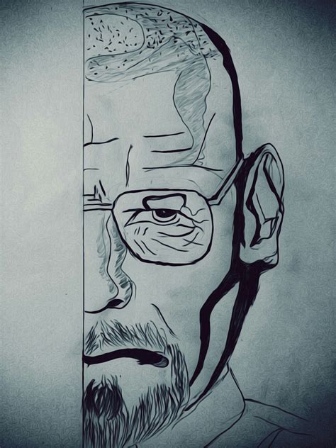 Heisenberg pencil sketch | Sketches, Pencil sketch, Male sketch