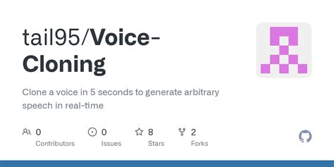 GitHub - tail95/Voice-Cloning: Clone a voice in 5 seconds to generate arbitrary speech in real-time