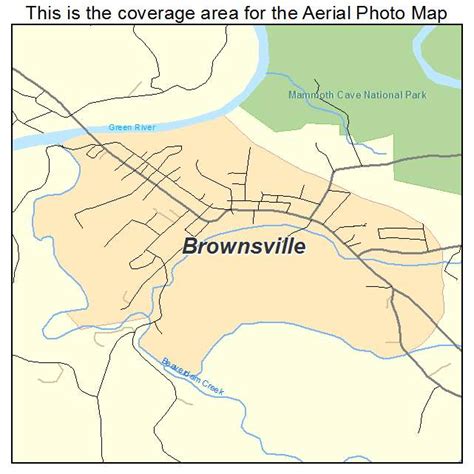 Aerial Photography Map of Brownsville, KY Kentucky