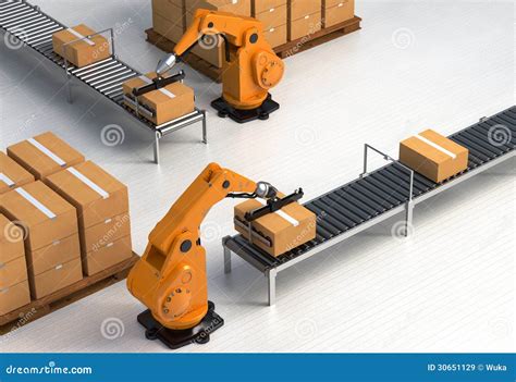 Robotic Palletizing II stock illustration. Illustration of delivering - 30651129