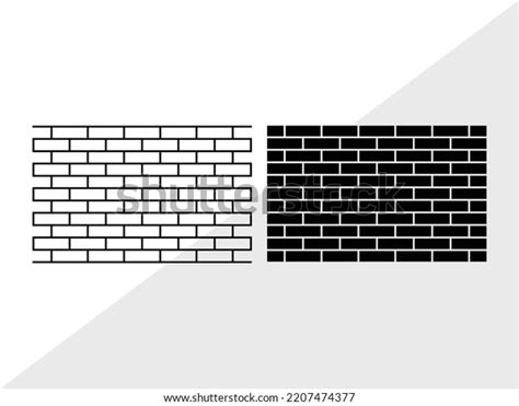 Brick Wall Svg Printable Vector Illustration Stock Vector (Royalty Free) 2207474377 | Shutterstock