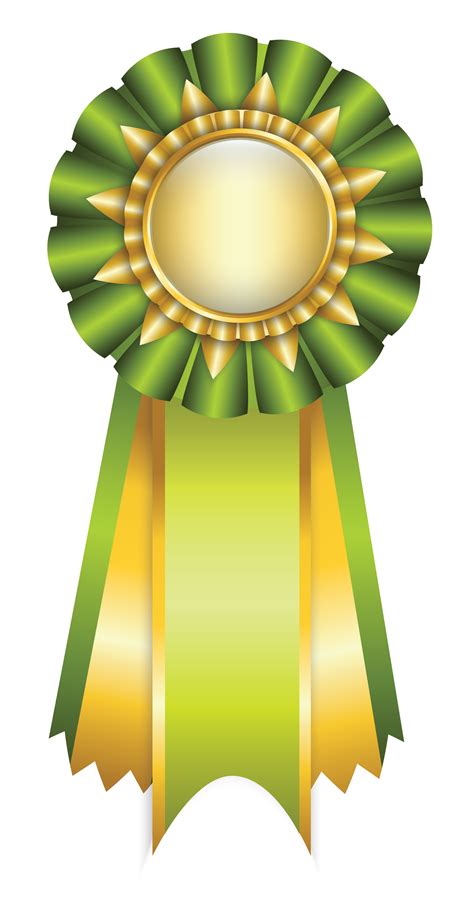Green Medal Ribbon clip art Certificate Of Recognition Template, Certificate Design Template ...