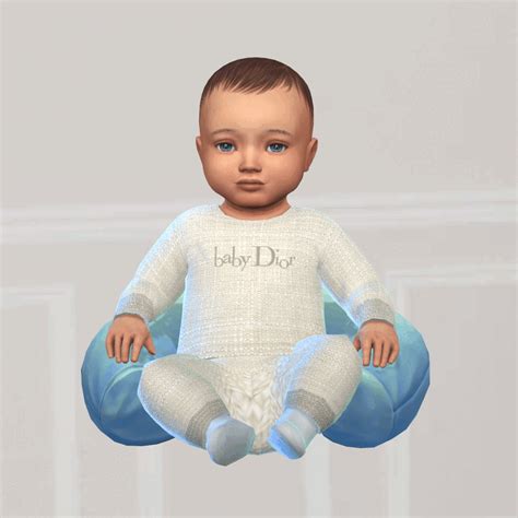 PlatinumLuxeSims — Infants Luxe BD Set & Kitty Onesie • 6 Swatches... Sims Baby, Sims 4 Toddler ...