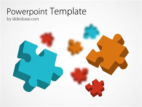 3D Colorful Puzzle Powerpoint Template | Slidesbase