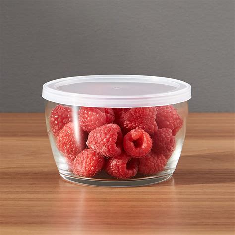 Clear Glass Bowl with Lid + Reviews | Crate & Barrel