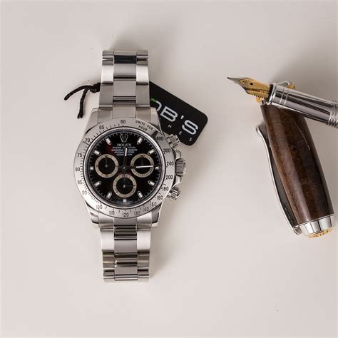 Imitation Rolex Steel Daytona 116520 Black Dial TT JW2393